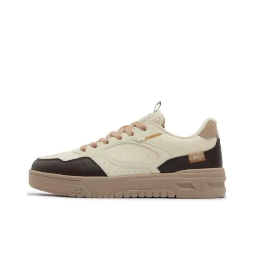 361° Anti-Slip And Wear-Resistant Coverage Low-Top Skateboard Shoes Men's Beige Brown