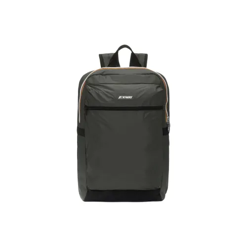 K WAY Nylon Backpack Regular Unisex Gray Green