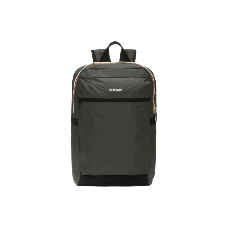 K WAY Nylon Backpack Regular Unisex Gray Green-0