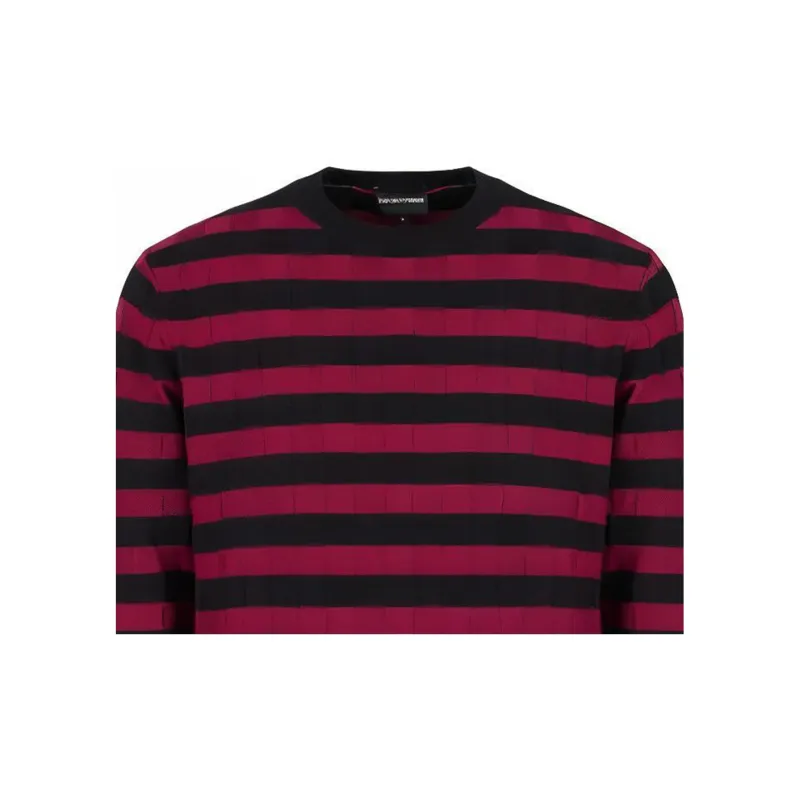 EMPORIO ARMANI FW22 Sweater Men's Black Red-2