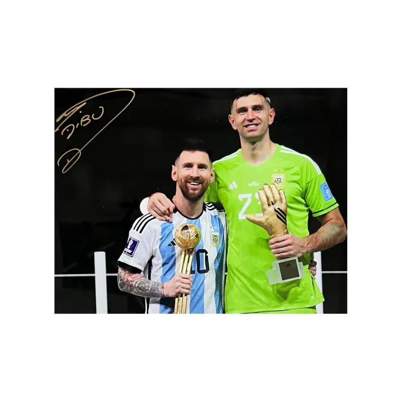 ICONS.com Emiliano Martínez Autographed Photos Includes Certification Certificate Outer Frame Size: 38.6x48.6cm-2