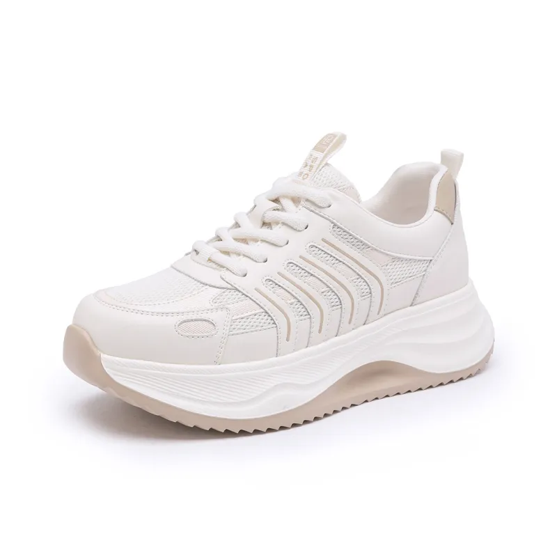 Ritai Abrasion Resistant Low Top Casual Shoes Women's Beige Apricot-1