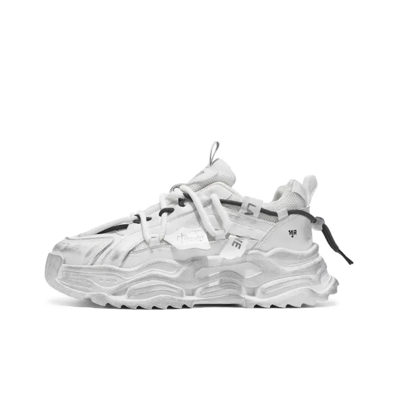 NANJIREN Cushioning Anti Slip Wear Resistant Breathable Height Increasing Low Top Chunky Sneakers Men's-4