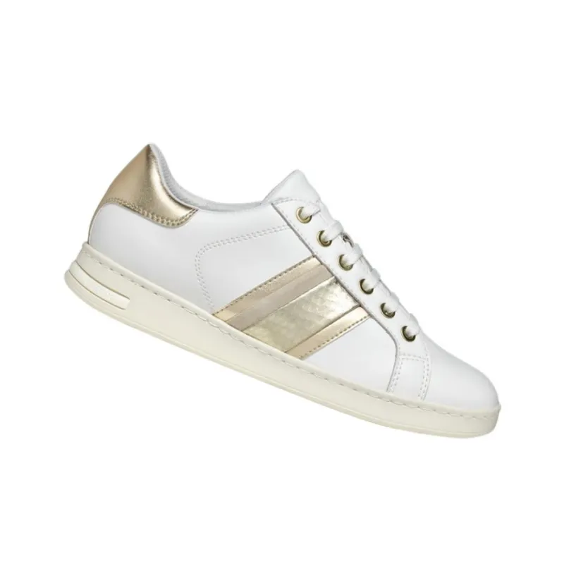 GEOX Jaysen Low Top Skateboard Shoes Women's White Gold-2