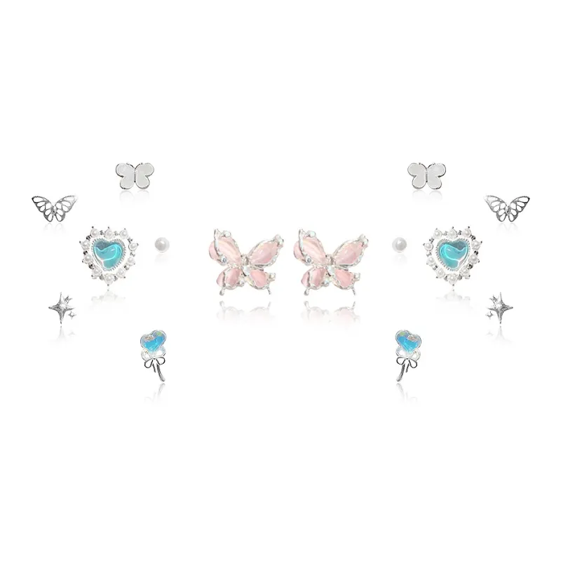 COPI Silver Needle Earrings Unisex-7