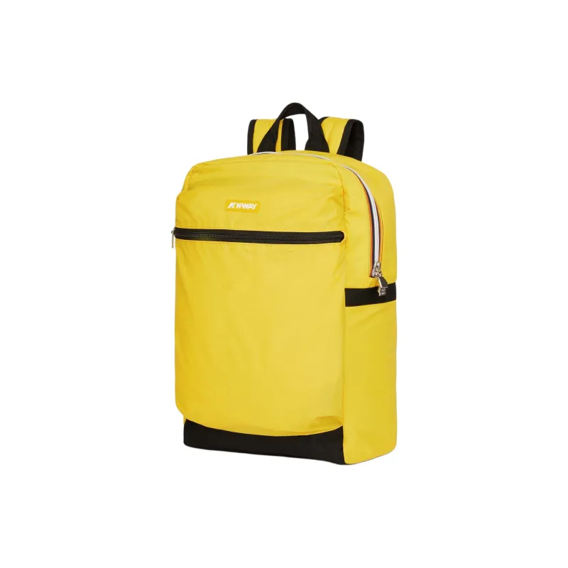 K-WAY Nylon Backpack Unisex Yellow-1