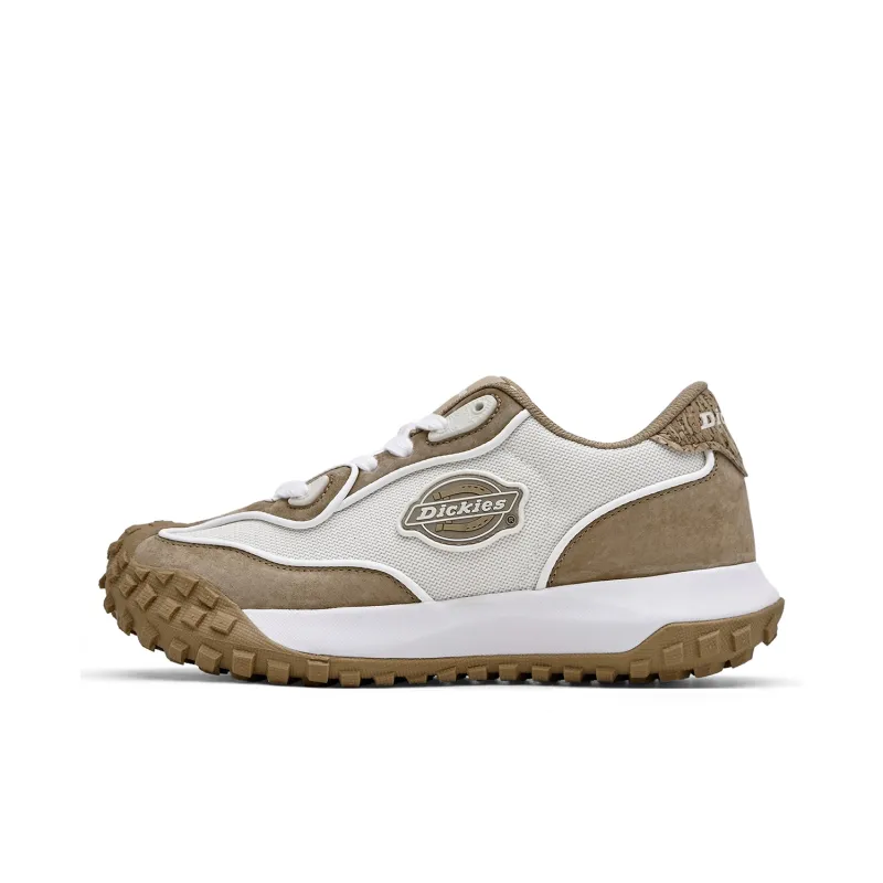 Dickies Patchwork Minimalist Vintage Style Low Top Casual Shoes Men's White Coffee-0