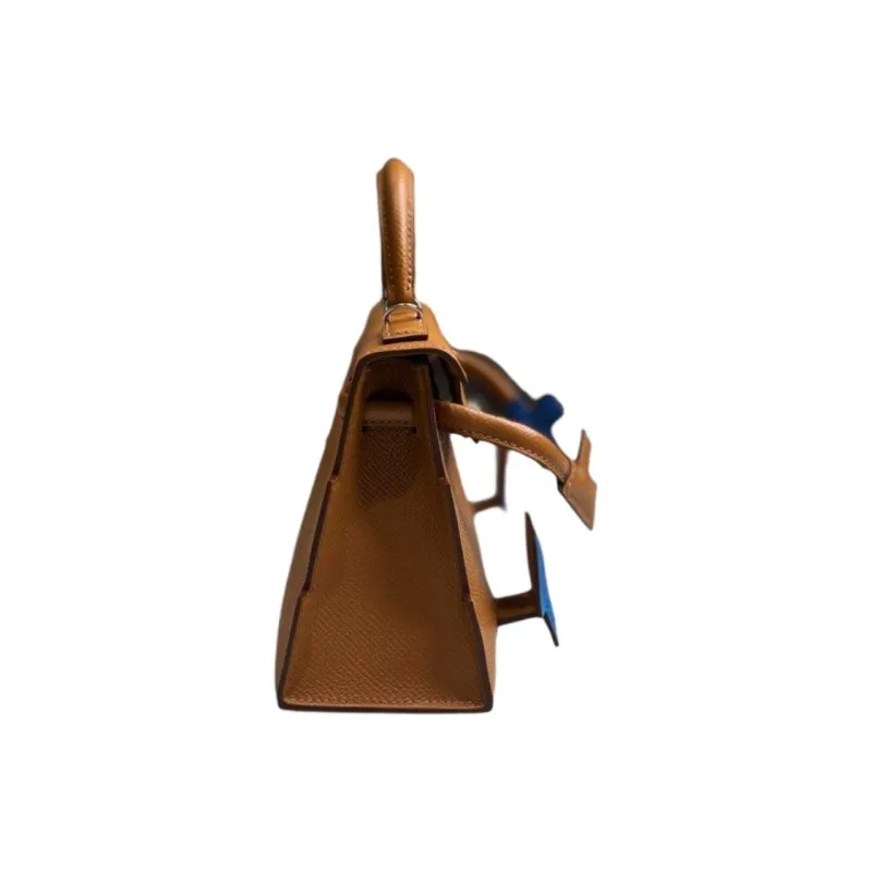 HERMES Kelly Doll Calfskin Shoulder Bag Crossbody Bag Handbag Women's 37 Gold Gold Brown-1