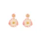 Pink Sunflower Earring Post 1 Pair