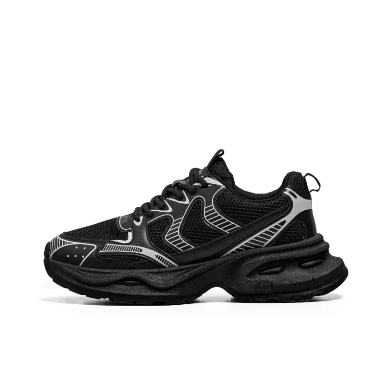 NANJIREN Cushioning Anti Slip Wear Resistant Breathable Height Increasing Low Top Chunky Sneakers Men's-9