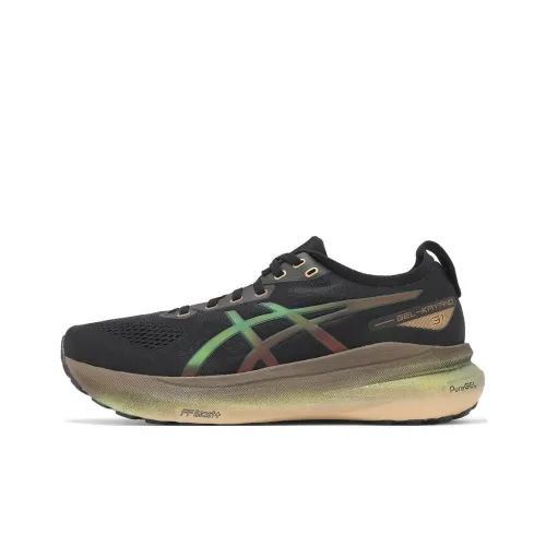 Asics Gel Kayano 31 Cushioning Wear Resistant Low Top Running Shoes Men's Black