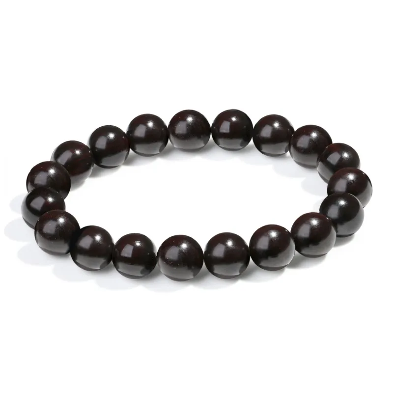 PUTUOSHANWENCHUANG Small Leaf Red Sandalwood Bracelets Unisex-0