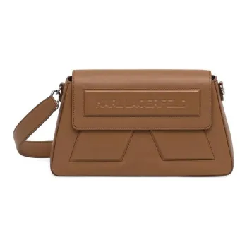 KARL LAGERFELD Calfskin Shoulder Bag Women's Brown