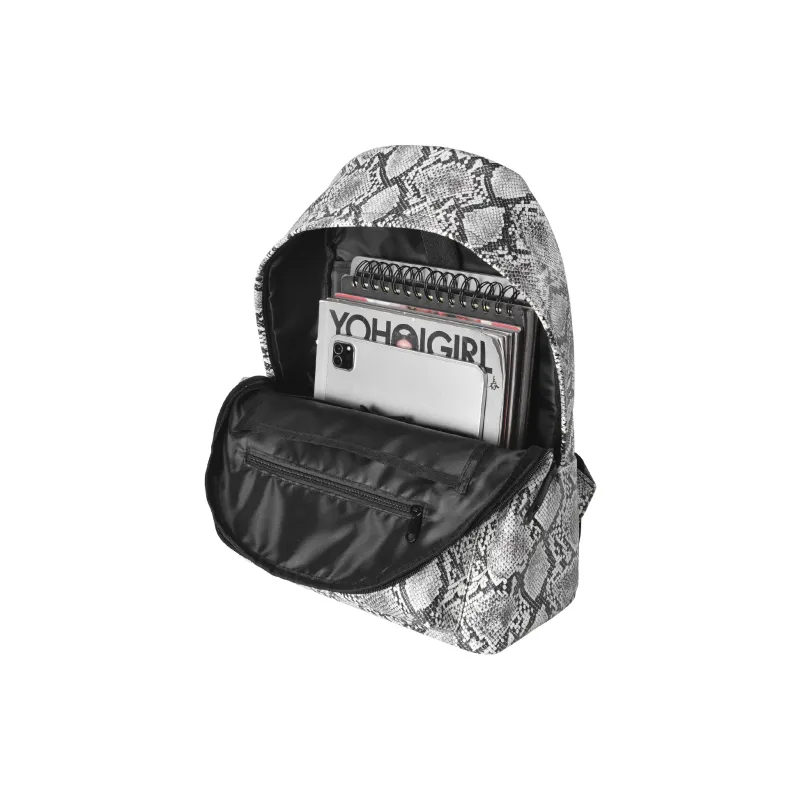 GLORY&CO PVC Backpack Unisex Gray White-2
