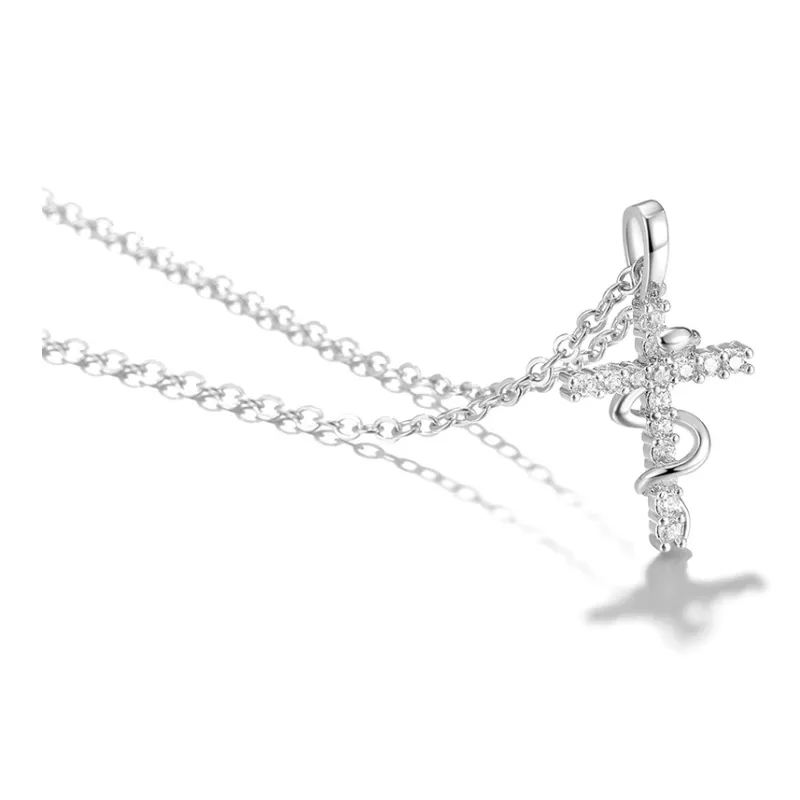 Clect Synthetic Cubic Zirconia Necklaces Women's-2