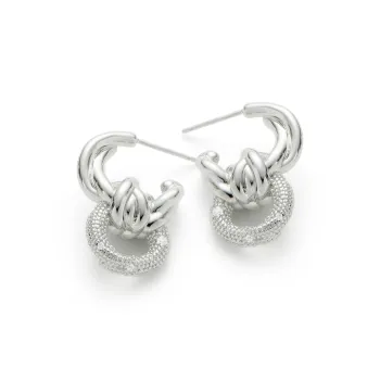 RSNY Rhodium plated Copper Stud Earrings Women's