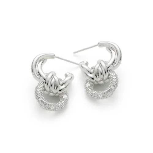 RSNY Rhodium plated Copper Stud Earrings Women's