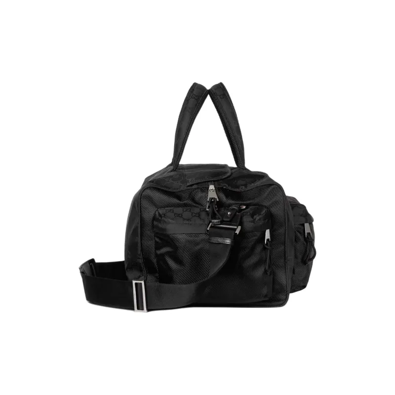 GUCCI Nylon Shoulder Bag Crossbody Bag Handbag Travel Bag Large Size Men's Black-2