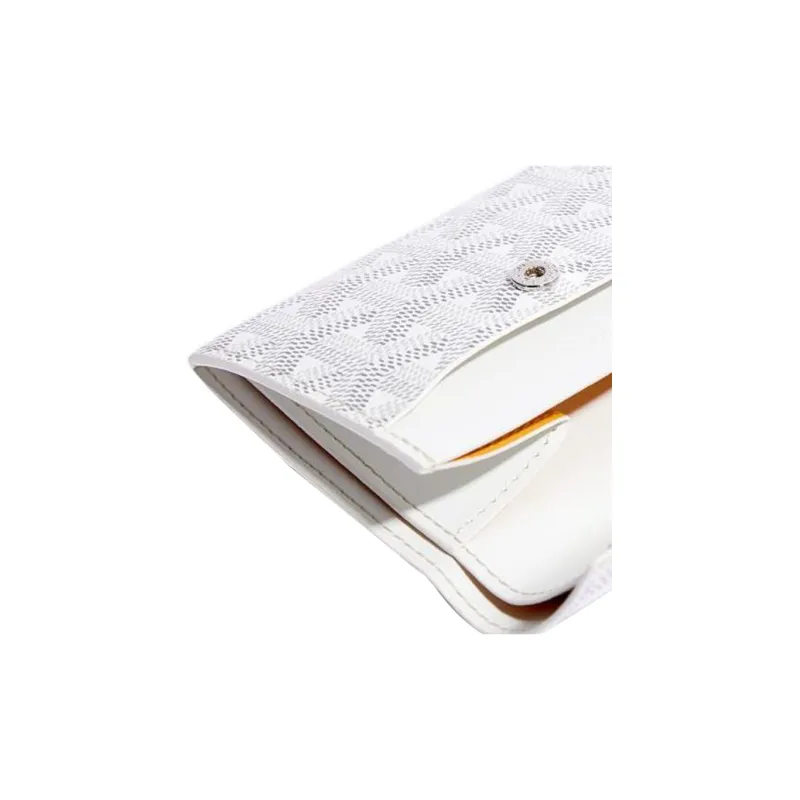 GOYARD MARIGNY Canvas With Leather Coin Purse Women's White-3