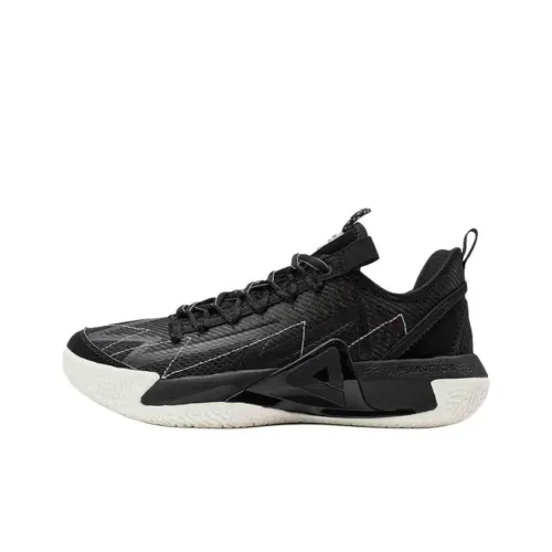 PEAK Shock Absorbers With Slip Resistant And Abrasion Resistant Properties Low Top Basketball Shoes Men's Black