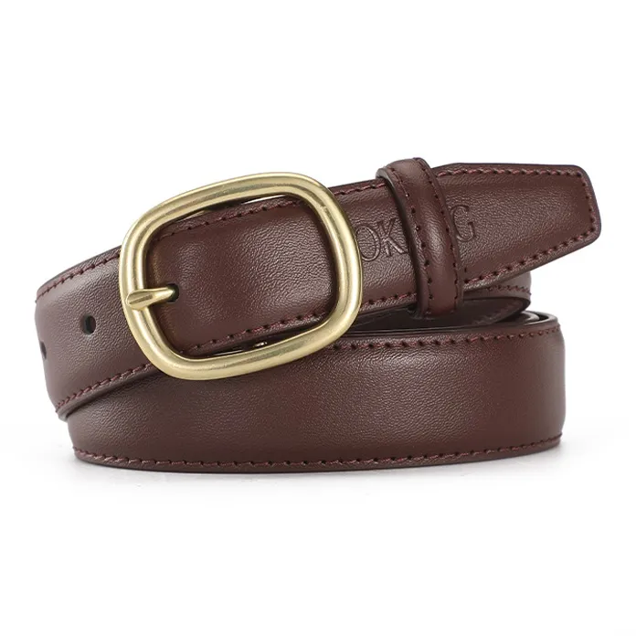 AOKANG Split Cow Leather Belts Women's 2.8cm-10