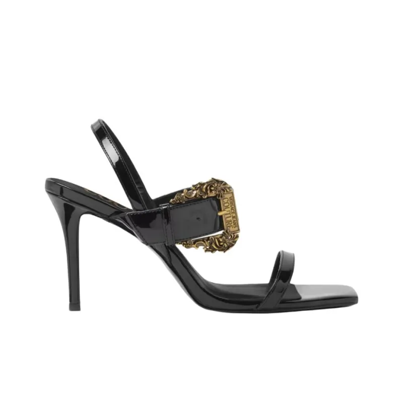 FANSIZHE BAROQUE One Strap Sandals 8.5cm Women's Black-1