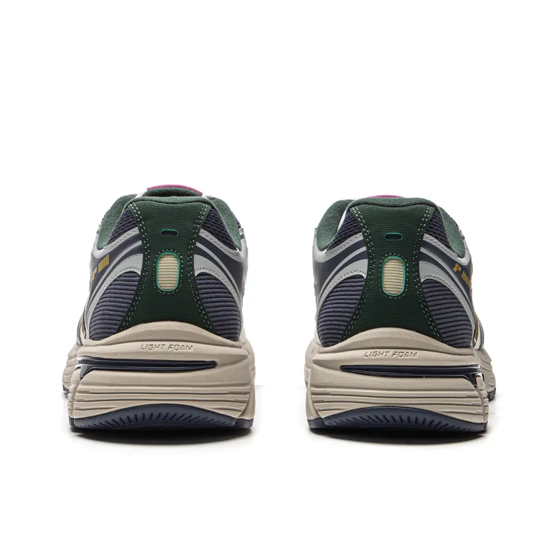 LiNing Cushioning Anti-Slip And Wear-Resistant Low-Top Casual Running Shoes Men's White Gray Blue-5