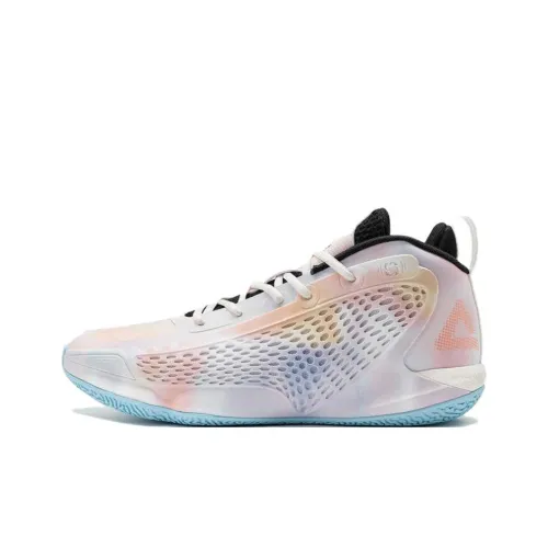 PEAK Anti Slip Wear Resistant Low Top Basketball Shoes Men's Pink Orange