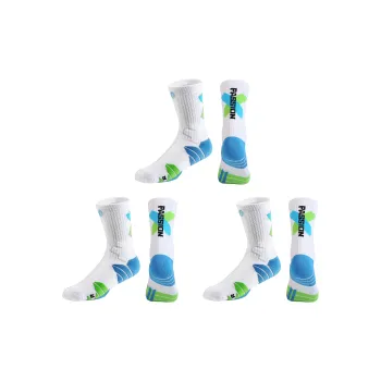 VEIDOORN Knee High Socks Unisex 3 Pack Blue Green