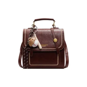Yalu PU Multifunctional Fashion Versatile Travel Bag Preppy Style Backpack Large Size Women's Coffee/Brown/Beige/Black