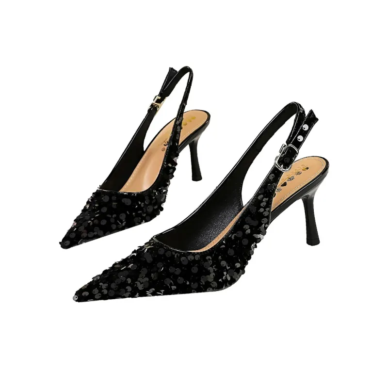 QITUMAUL Slim Heel High Heels 7.5cm Women's-8