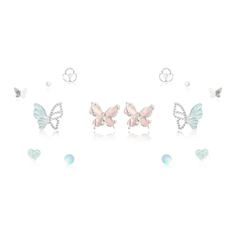 COPI Silver Needle Earrings Unisex-5