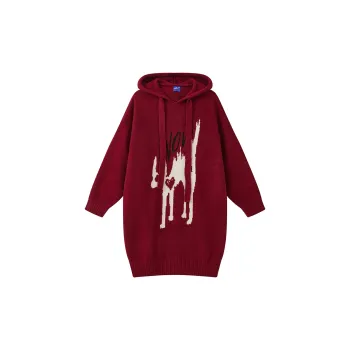WILD ROOMS Fall Winter Nightgown Women's Dark Red