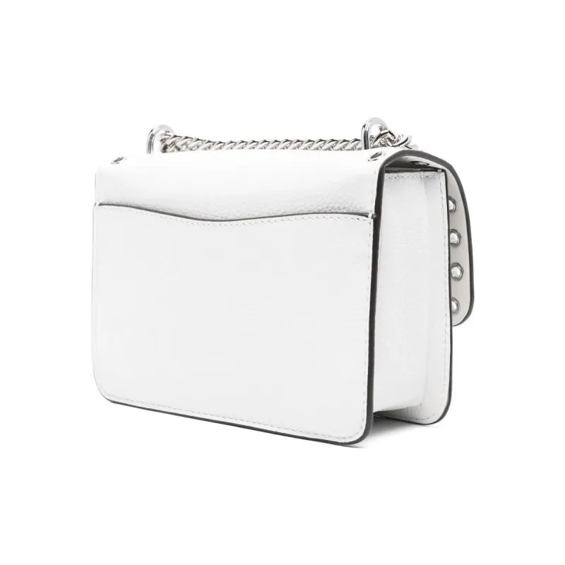 MICHAEL KORS Leather Crossbody Bag, Shoulder Bag Trumpets Women's White-1