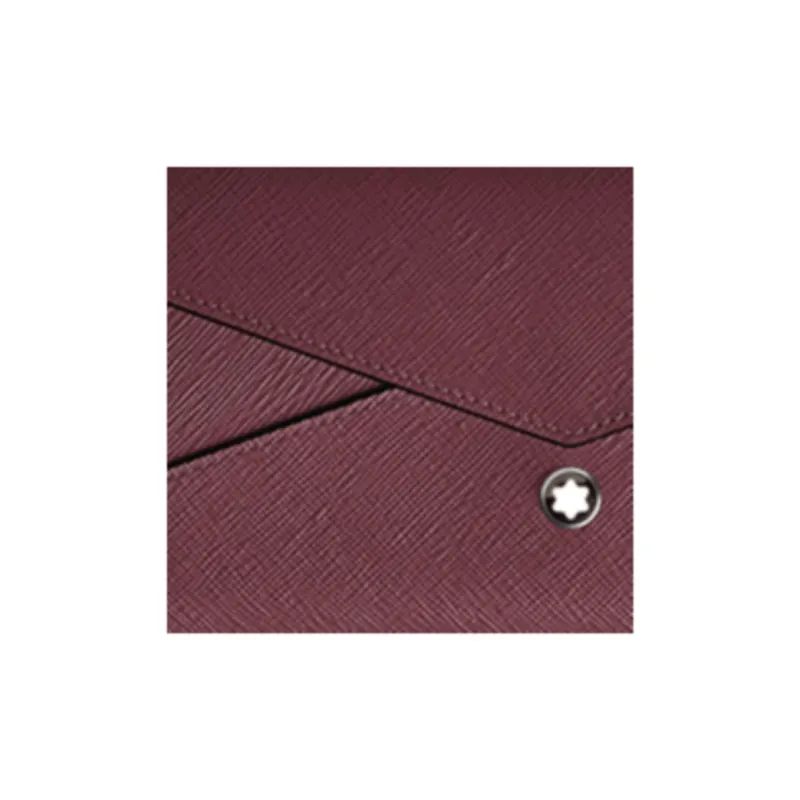 MONTBLANC MONTBLANC Grained Cow Leather Wallet Women's Bordeaux Red-4