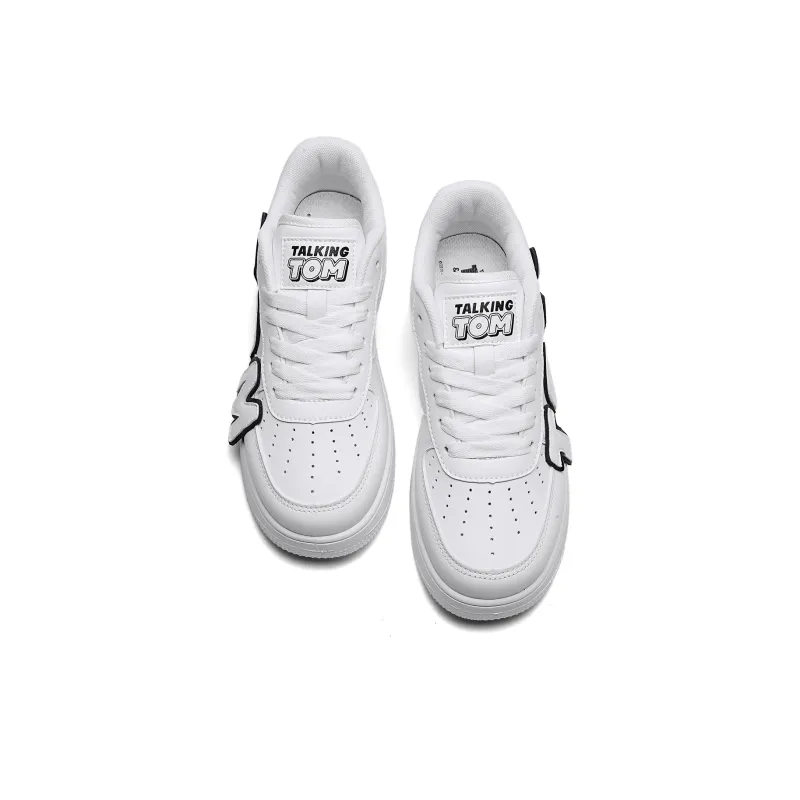 TALKING TOM Low-Top Skateboard Shoes Unisex White-5