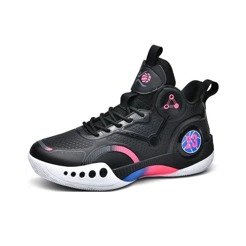 MUSNODO Cushioning, Slip Resistant, Abrasion Resistant, Breathable, Coverage, Rebound Mid Top Basketball Shoes Unisex-44