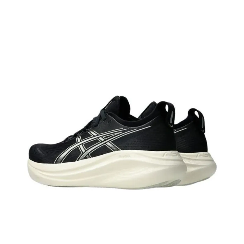 Asics Support Lightweight Low Top Casual Running Shoes Men's Black White-3