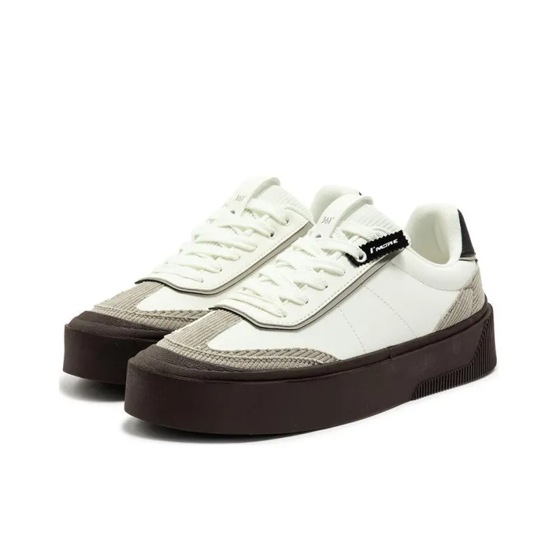 361° Dune Series Wear Resistant Slip Resistant Coverage Low Top Skateboard Shoes Men's White Brown-2