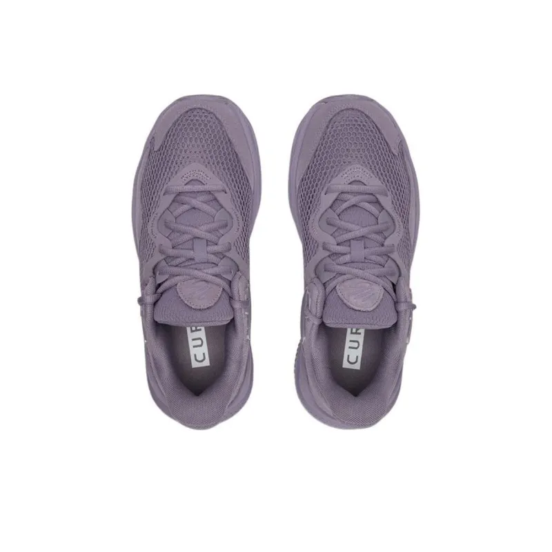 Under Armour Curry Splash 24 Anti Slip Wear Resistant Low Top Basketball Shoes Unisex Gray Purple-3