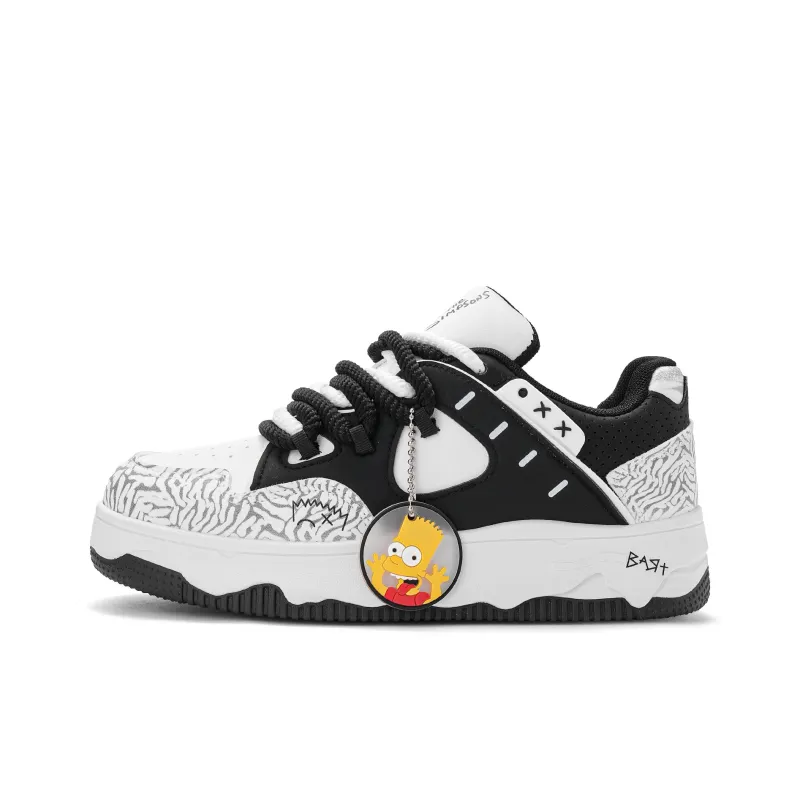The Simpsons Coverage Cushioning Wear-Resistant Lightweight Height Increasing Low-Top Skateboard Shoes Unisex-7