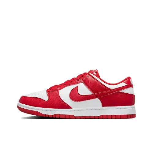 Nike Dunk Anti Slip Wear Resistant Low Top Skateboard Shoes Women's Red