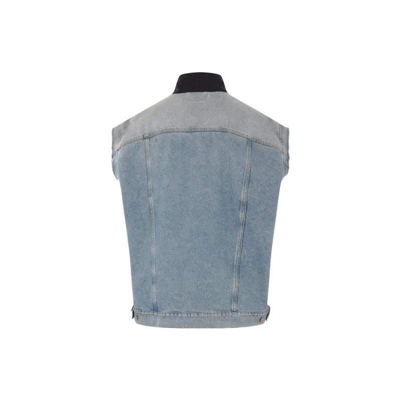 MM6 Maison Margiela Double Woven Zipped Vest-1
