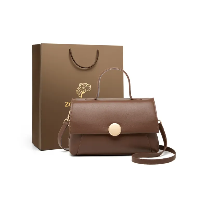 ZOOLER Top Grain Cow Leather Crossbody Handbag Regular Women's Black/Cookie/Coffee/Dark Khaki-9