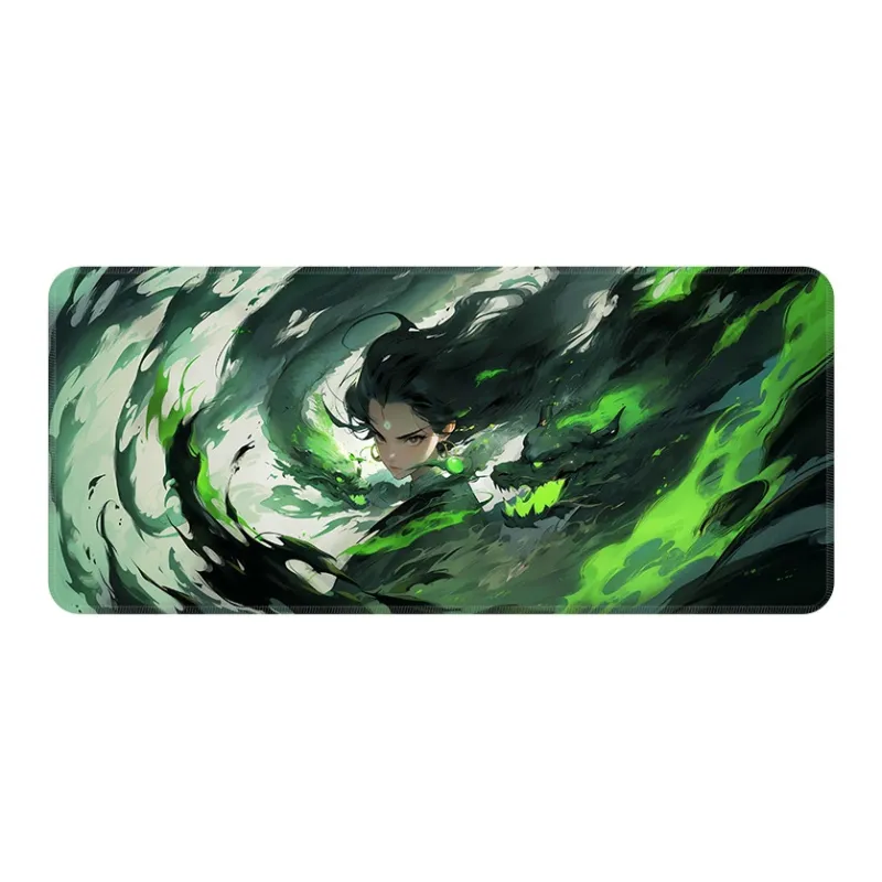 Vibrate Ink Wash Three Jet Black Computer Mouse Pad, Martial Arts Esports Keyboard Pad, Slip Resistant Mouse Pads-2