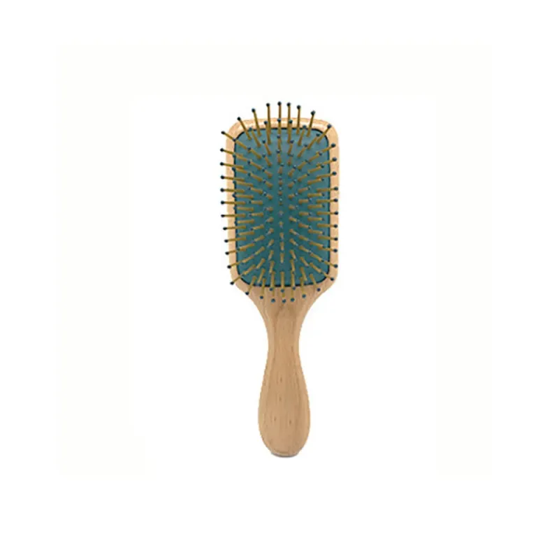 XIBI High End Air Cushion Comb Oval Smooth Commute With Travel Bag Beech Wood Massage Head-4