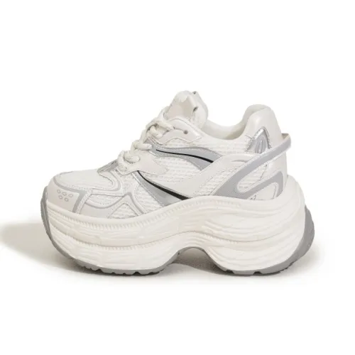 Milan Love Song Wear Resistant Impact Resistant Height Increasing Low Top Chunky Sneakers Women's