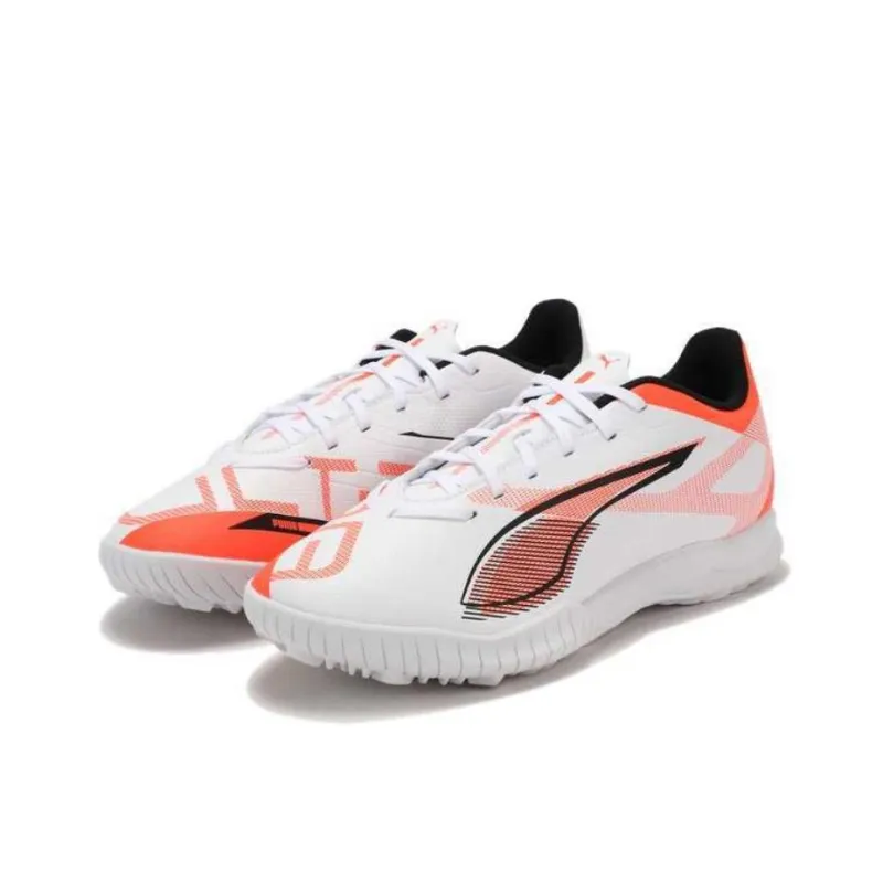 PUMA Ultra 5 TT Rubber Broken Studs Anti-Slip Wear-Resistant Soccer Shoes Unisex White-2