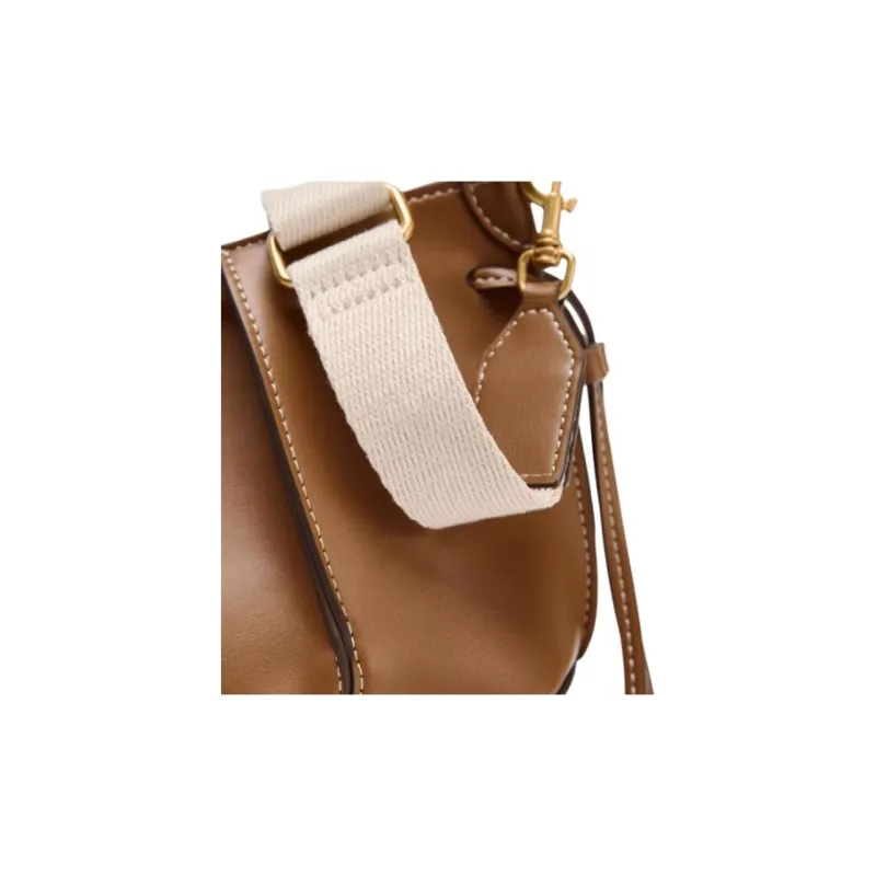 ZARA PU Crossbody Bag Mini Women's Dark Brown Yellow-11