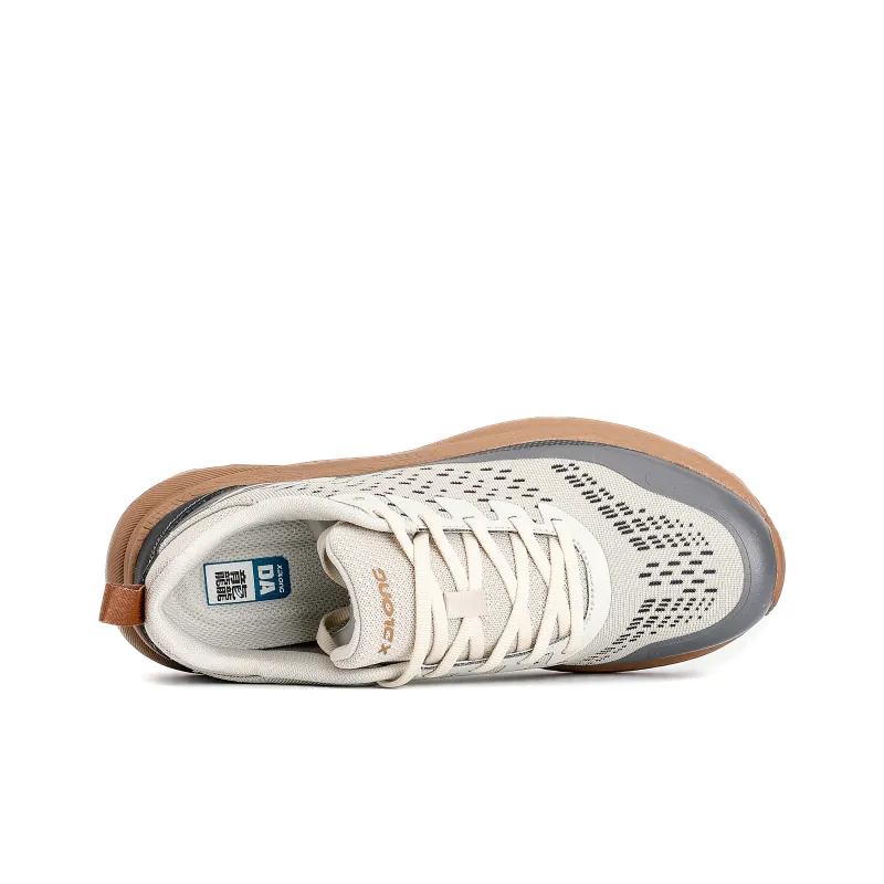 XIDELONG Low Top Carbon Plate Popcorn Sprint Running Shoes Men's Taupe-2